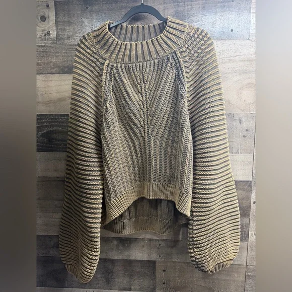 BOHME Women’s Crewneck Balloon Sleeve Sweater Size XL - Picture 2 of 5